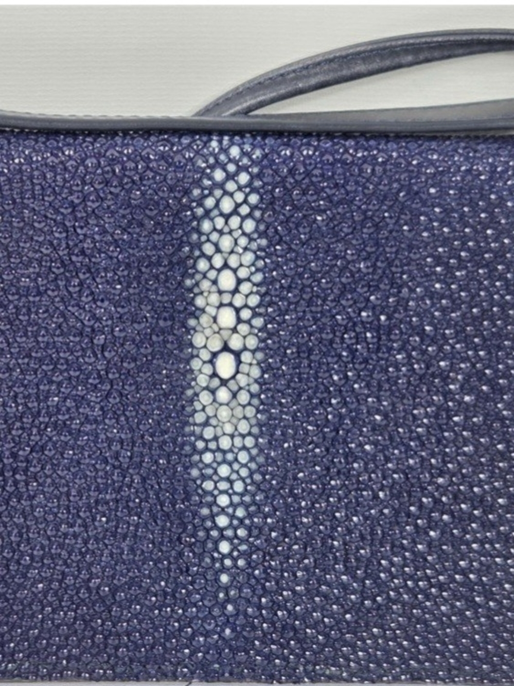 Hester Van Eeghen Navy Stingray Leather Crossbody Bag - Picture 2 of 10